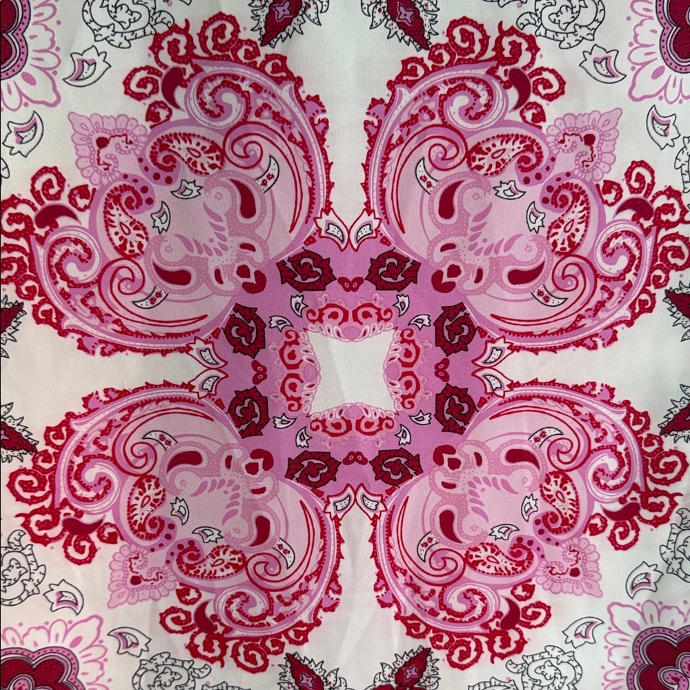Rachel Zoe Pink and White Paisley Blouse - Picture 3 of 6